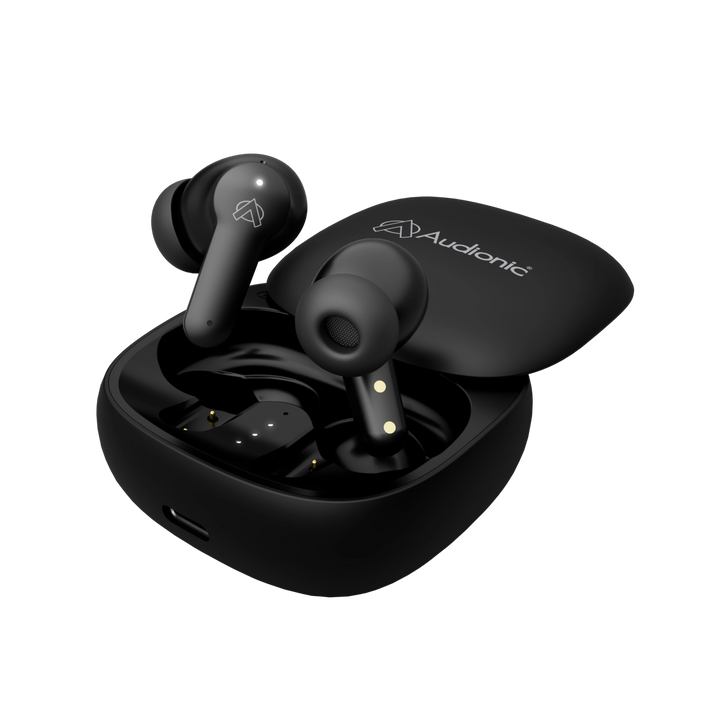 Audionic Airbud 550 Wireless Earbuds | 26H Playback | Quad Mic ENC | BattleMode