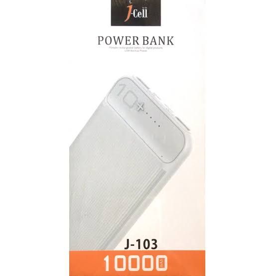J CELL J-103 Power Bank 10000mAh | Fast Charging Portable Charger with LED Indicator | Original