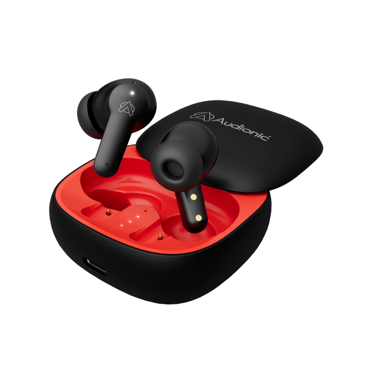 Audionic Airbud 550 Wireless Earbuds | 26H Playback | Quad Mic ENC | BattleMode
