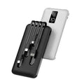 J-Cell J-102 Power Bank 10000mAh | 1 To 4 Cables Built-in | Fast Charging Portable Charger with LED Display