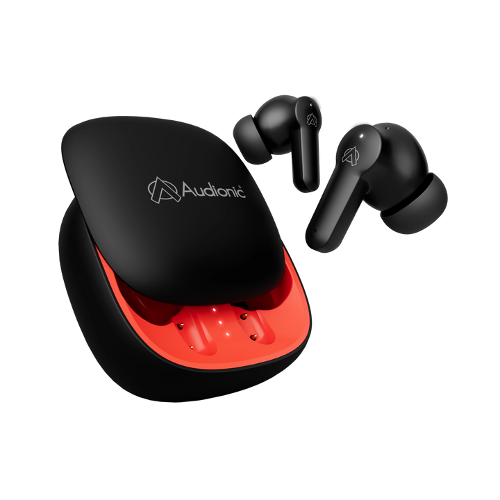Audionic Airbud 550 Wireless Earbuds | 26H Playback | Quad Mic ENC | BattleMode