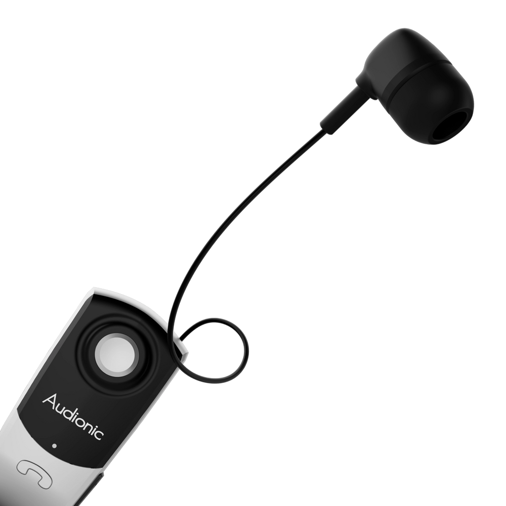 Audionic KLIP-ON II Pro Bluetooth Clip | Dual Connect + Vibration Alert + Retractable Earphone