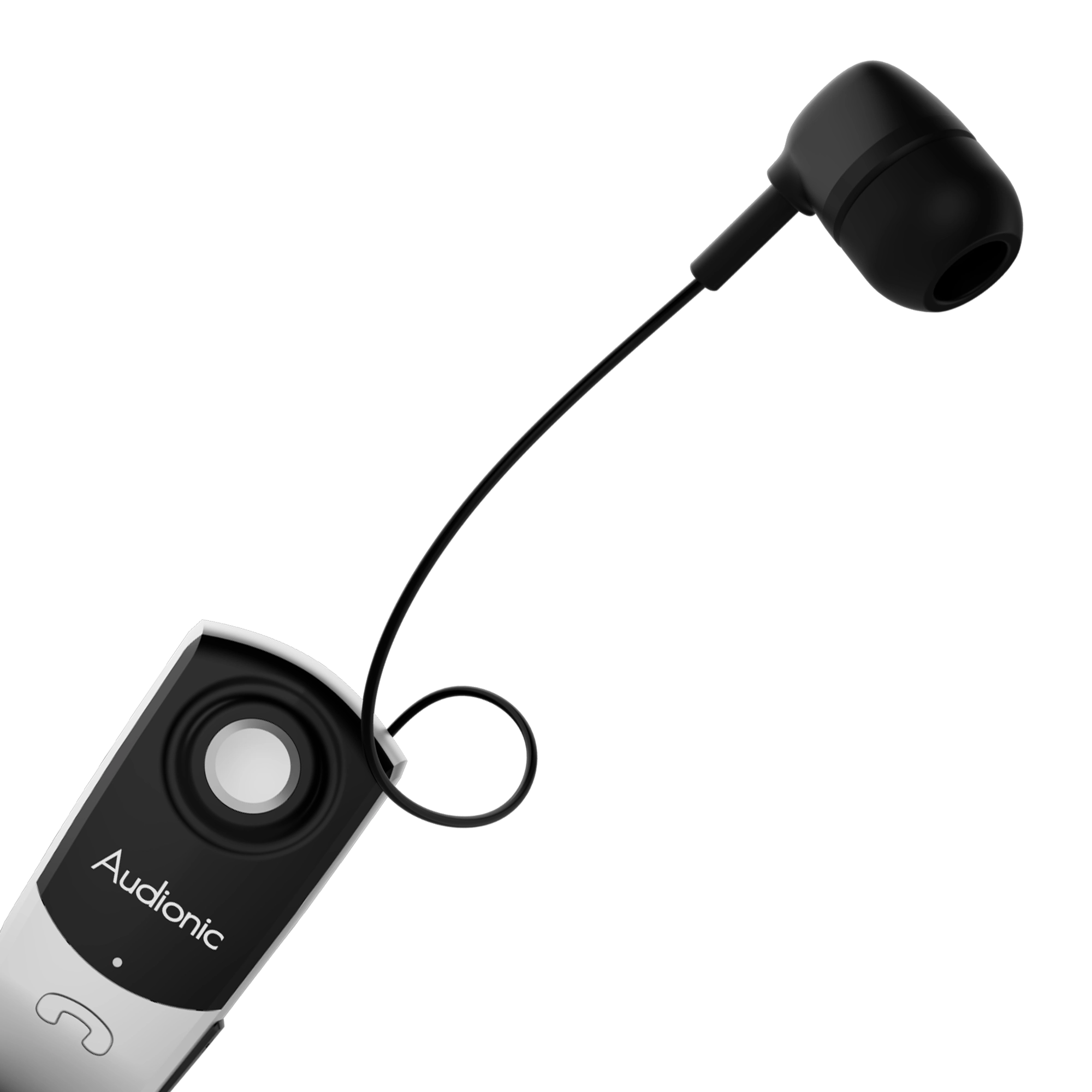 Audionic KLIP-ON II Pro Bluetooth Clip | Dual Connect + Vibration Alert + Retractable Earphone