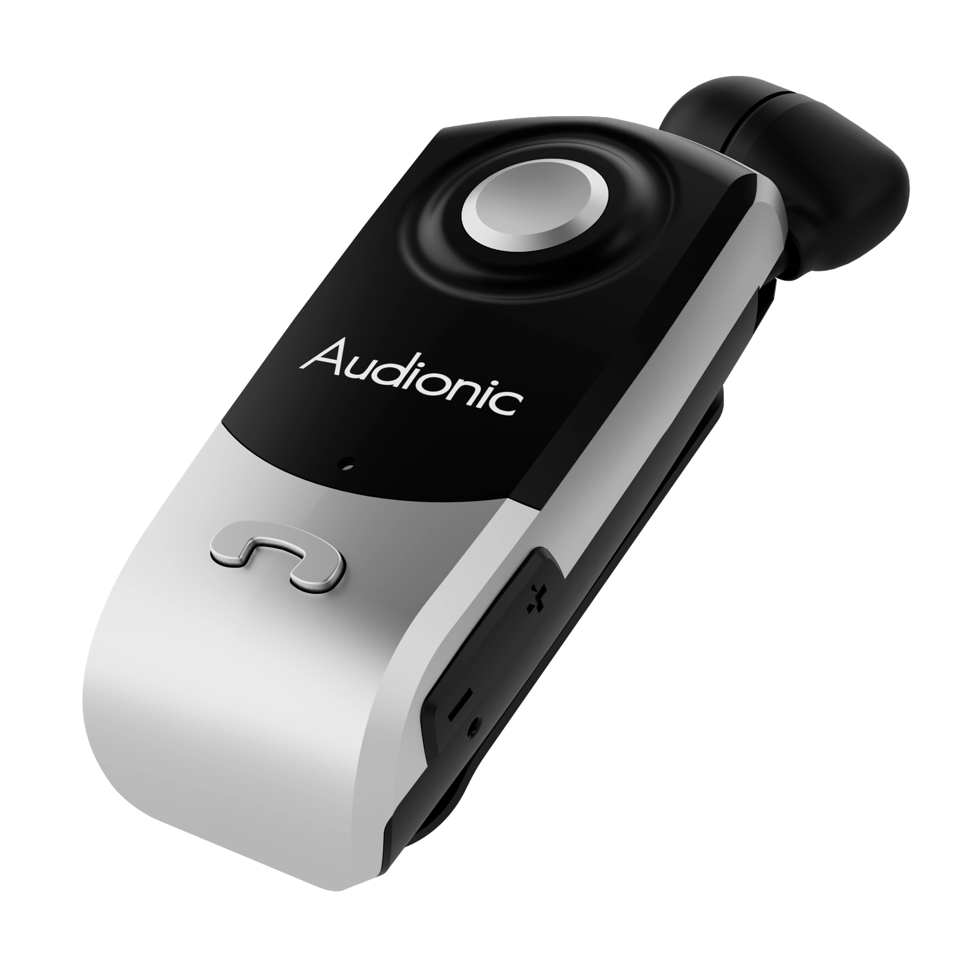 Audionic KLIP-ON II Pro Bluetooth Clip | Dual Connect + Vibration Alert + Retractable Earphone