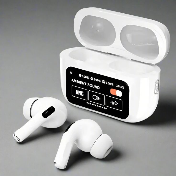 A9 PRO ANC Earbuds with Smart Touch Display | ANC/ENC | 30H Battery | Bluetooth 5.3 | 1 Year Warranty